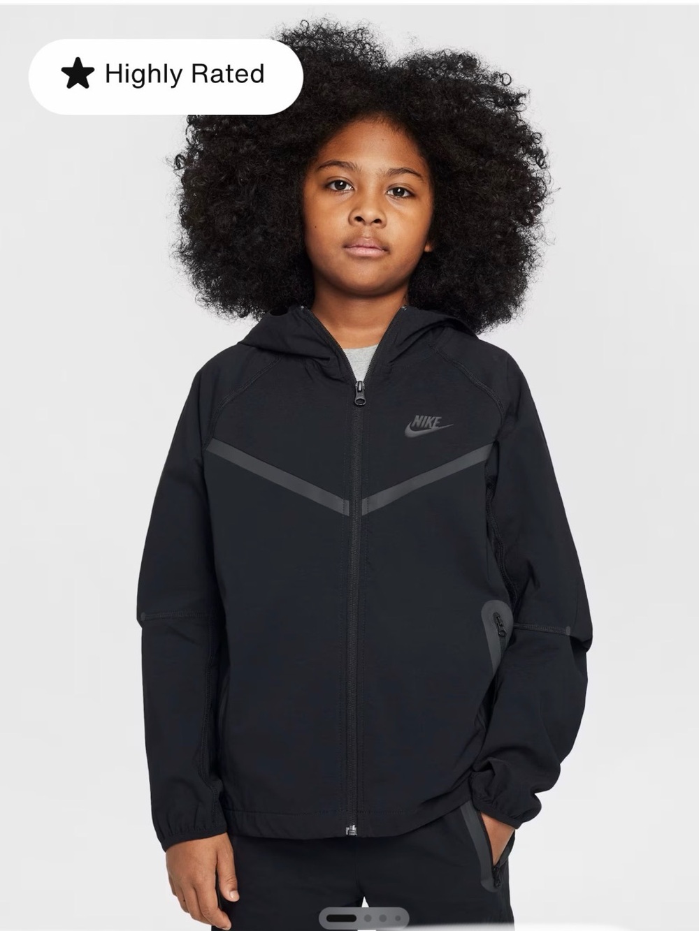 Nike☑️Big Girls'👧🏻Sportswear Fleece Tech FZ Long-Sleeve Jacket🧥Sz L